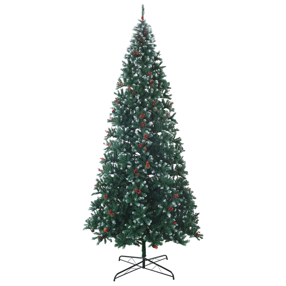 Artificial Christmas Tree 500 cm PVC and Steel Green and White