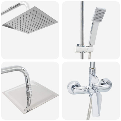 Shower System Chrome Stainless Steel 21 x 48 x 112 cm