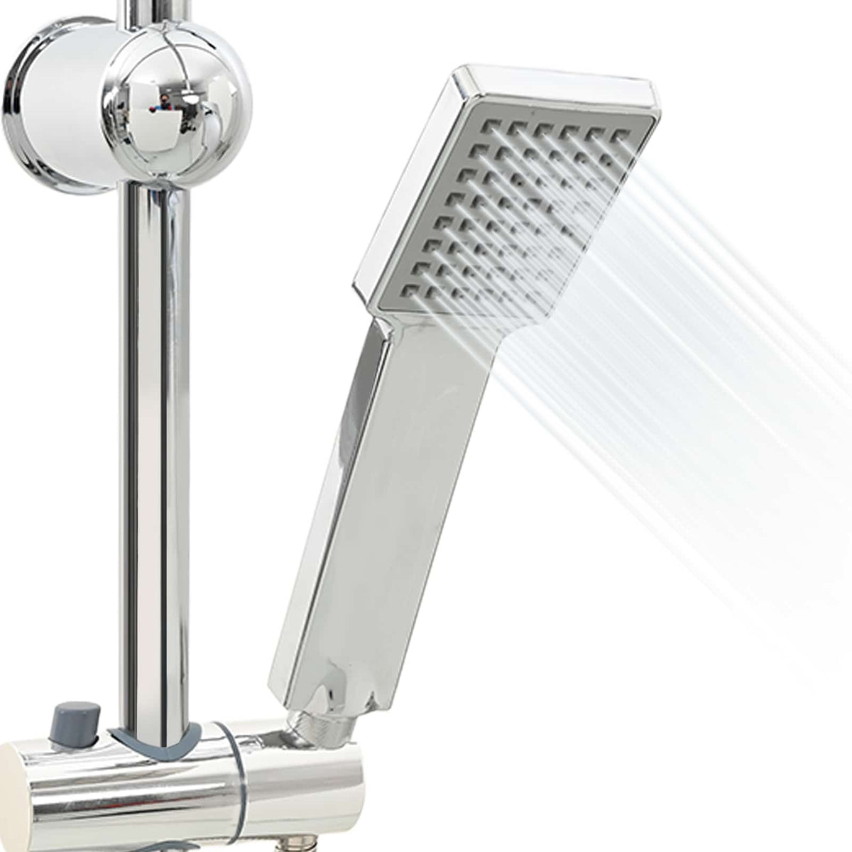 Shower System Chrome Stainless Steel 21 x 48 x 112 cm