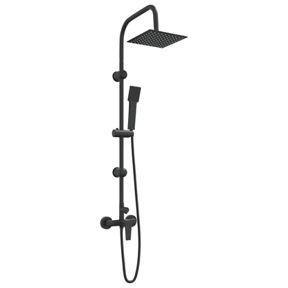 Shower System Black Stainless Steel 21 x 48 x 112 cm