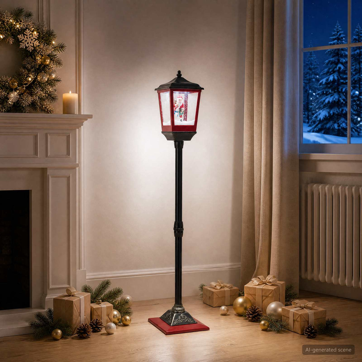 Christmas Lantern ESPOO Cool White 26.5 x 26.5 x 146 cm