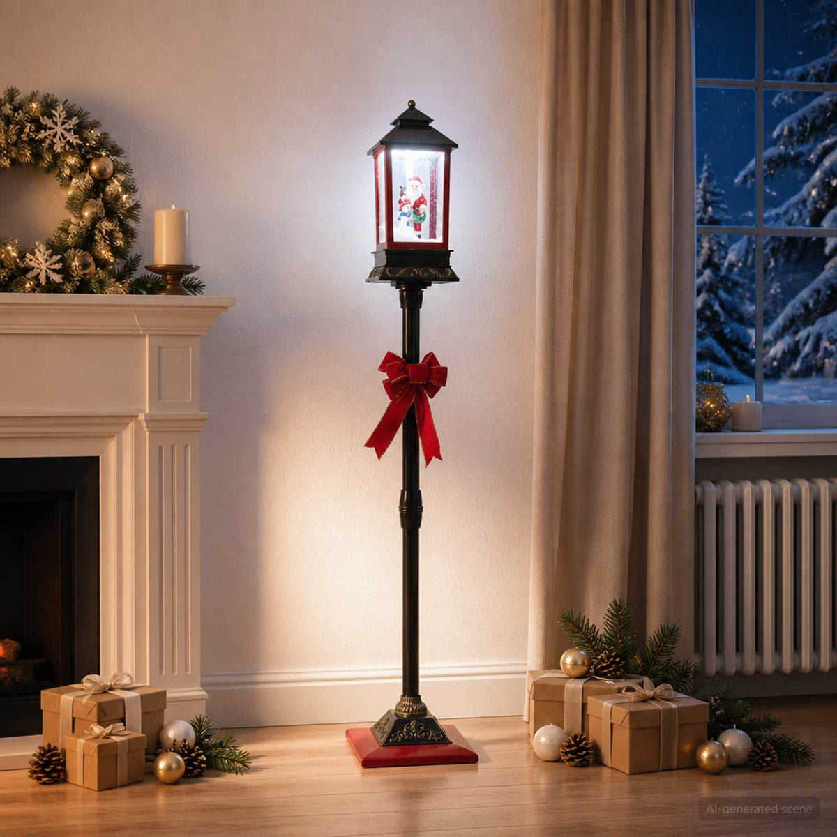 Christmas Lantern ESPOO Cold White 26.5 x 26.5 x 150 cm