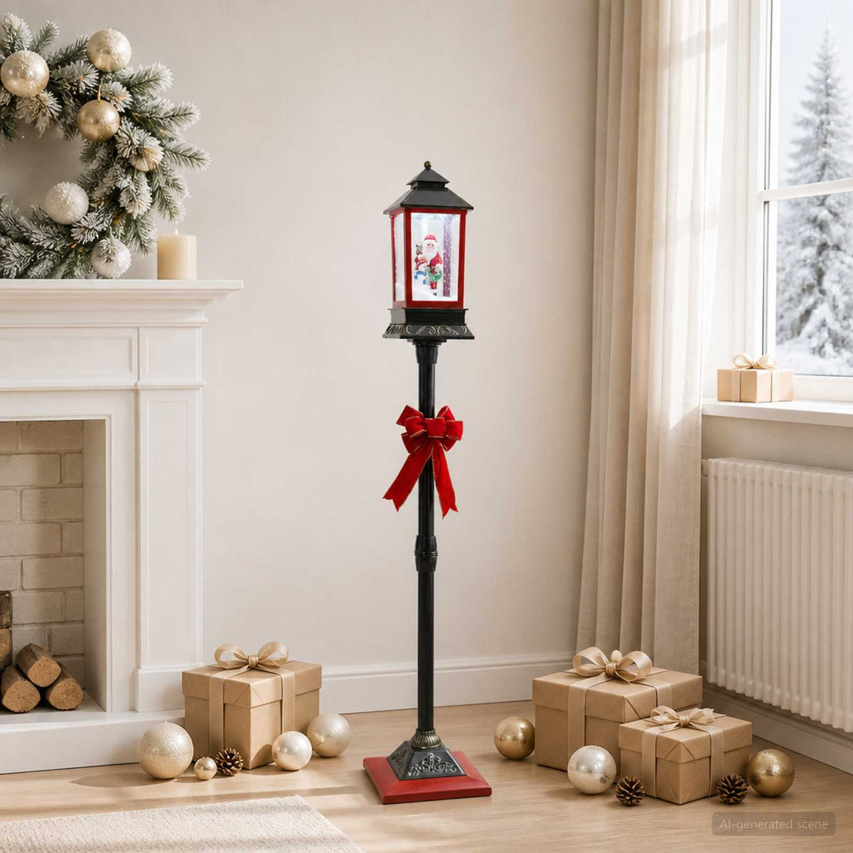 Christmas Lantern ESPOO Cold White 26.5 x 26.5 x 150 cm