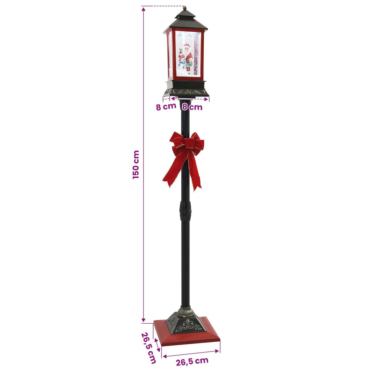 Christmas Lantern ESPOO Cold White 26.5 x 26.5 x 150 cm