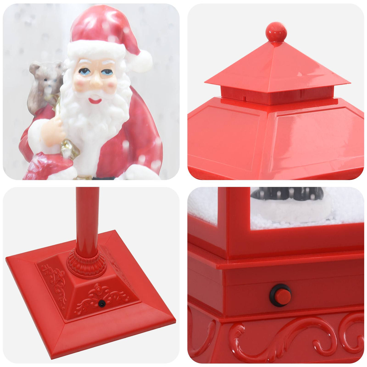 Christmas Lantern ESPOO Cold White 26.5 x 26.5 x 150 cm