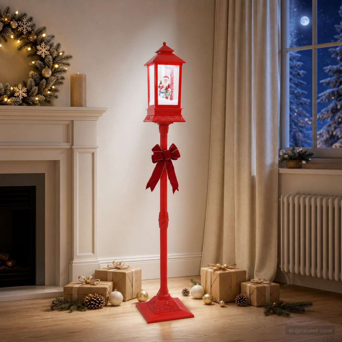 Christmas Lantern ESPOO Cold White 26.5 x 26.5 x 150 cm