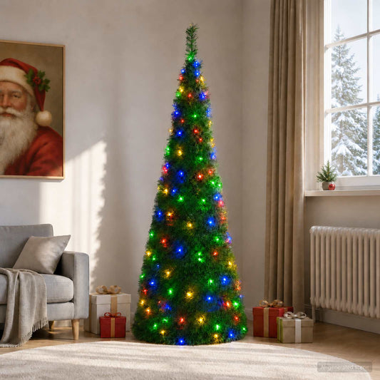 Pop Up LED Christmas Tree 180 cm 150 LEDs PVC Green
