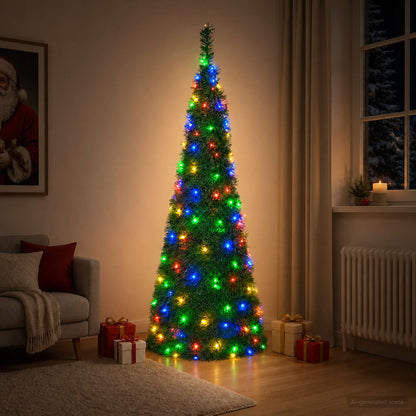 Pop Up LED Christmas Tree 180 cm 150 LEDs PVC Green