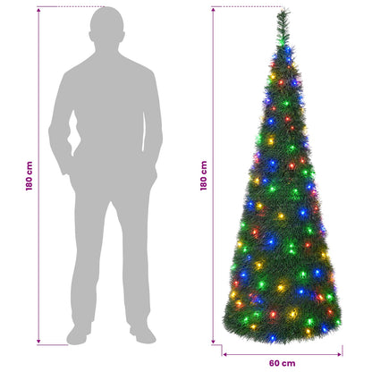 Pop Up LED Christmas Tree 180 cm 150 LEDs PVC Green