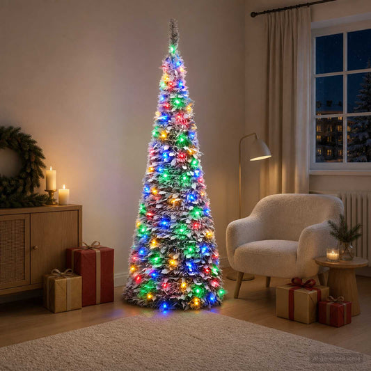 Pop Up LED Christmas Tree 180 cm 150 LEDs PVC Green and white