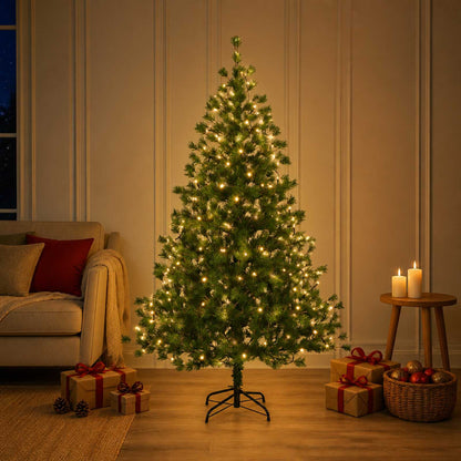 Artificial Hinged Christmas Tree 120 cm 150 LEDs Warm White