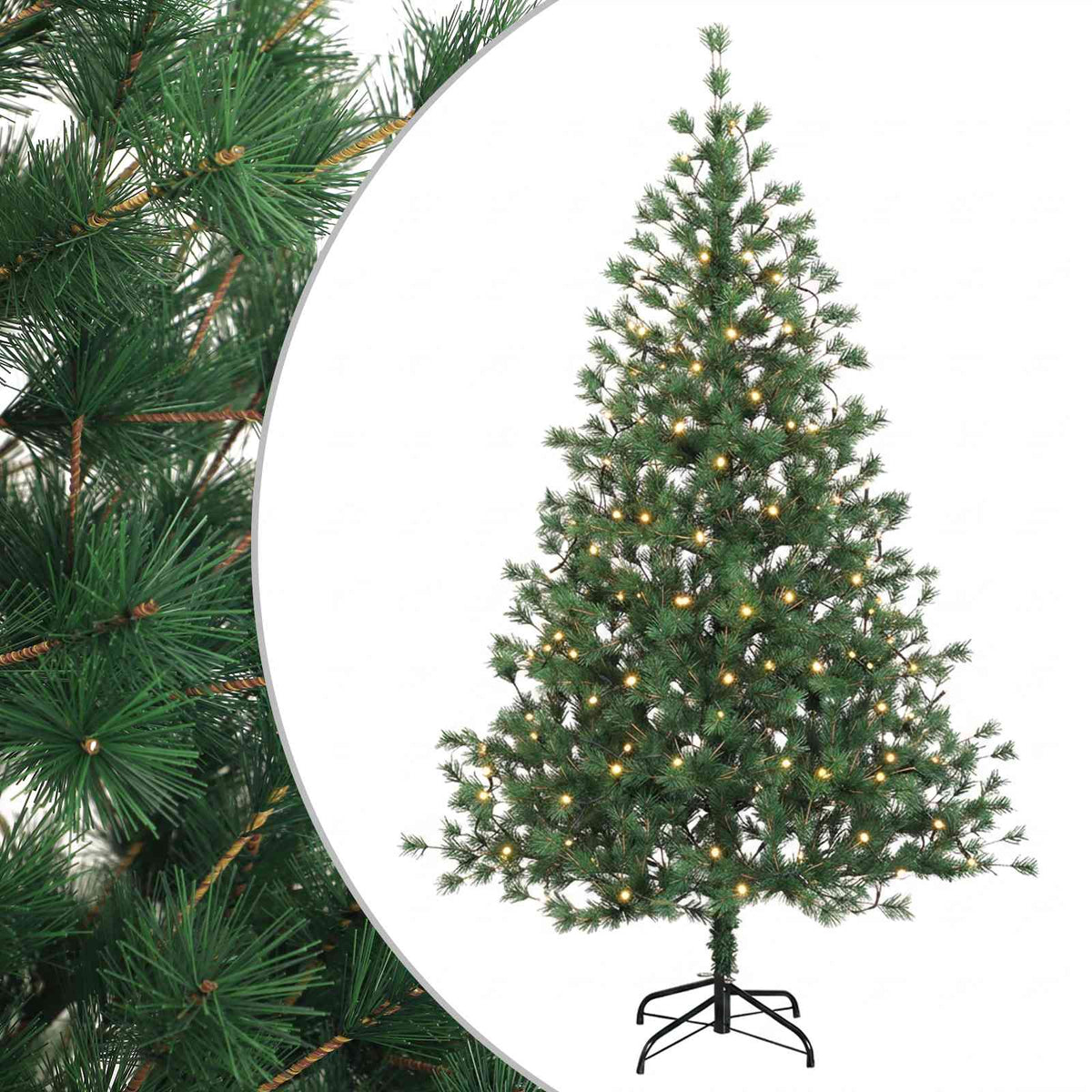 Artificial Hinged Christmas Tree 120 cm 150 LEDs Warm White