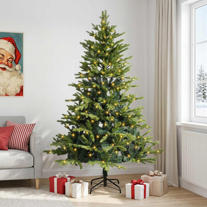 Artificial Hinged Christmas Tree 150 cm 150 LEDs Warm White