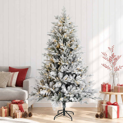 Artificial Hinged Christmas Tree 180 cm 300 LEDs Warm White