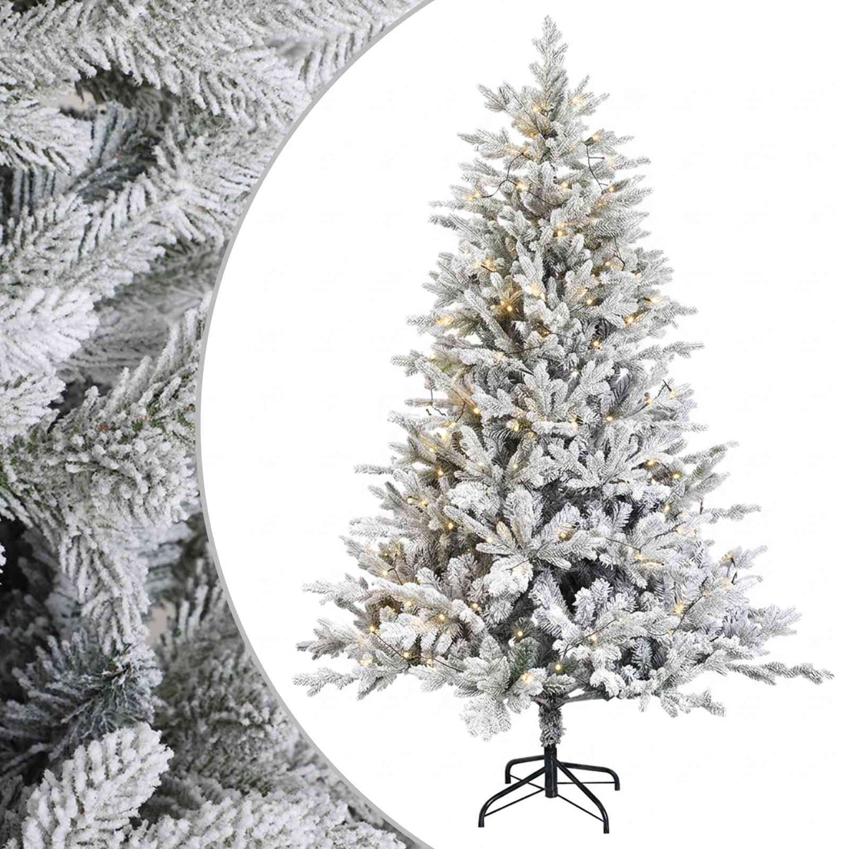 Artificial Hinged Christmas Tree 150 cm 150 LEDs Warm White