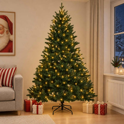 Artificial Hinged Christmas Tree 120 cm 150 LEDs Warm White