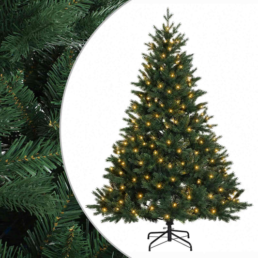 Artificial Hinged Christmas Tree 150 cm 150 LEDs Warm White