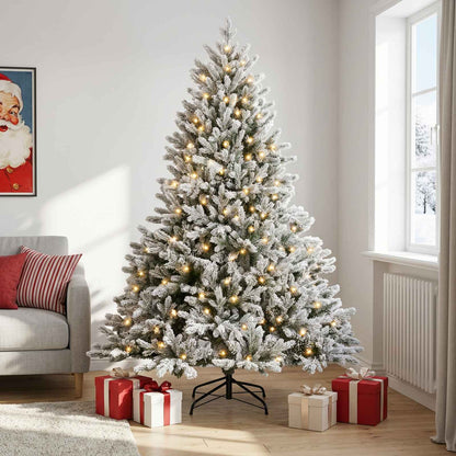 Artificial Hinged Christmas Tree 150 cm 150 LEDs Warm White