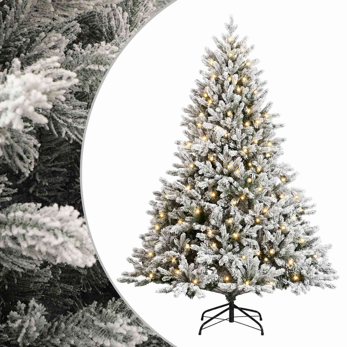 Artificial Hinged Christmas Tree 150 cm 150 LEDs Warm White
