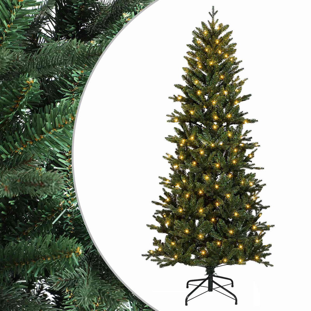 Artificial Hinged Christmas Tree 120 cm 150 LEDs Warm White