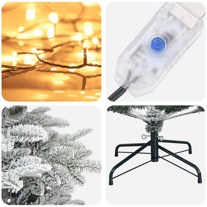 Artificial Hinged Christmas Tree 150 cm 150 LEDs Warm White