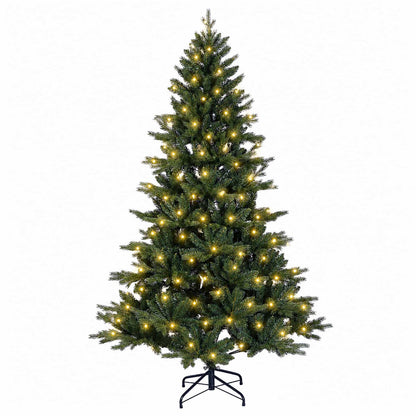Artificial Hinged Christmas Tree 150 cm 150 LEDs Warm White
