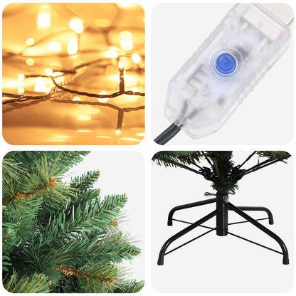 Artificial Hinged Christmas Tree 150 cm 150 LEDs Warm White