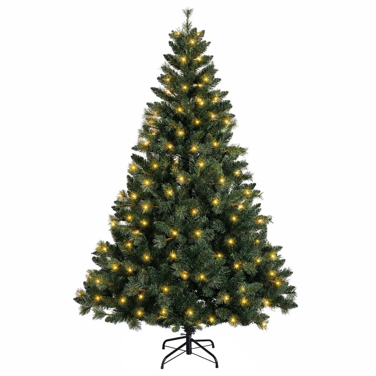 Artificial Hinged Christmas Tree 150 cm 150 LEDs Warm White