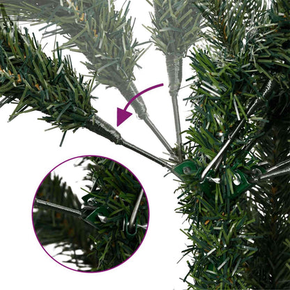 Artificial Hinged Christmas Tree 150 cm 150 LEDs Warm White