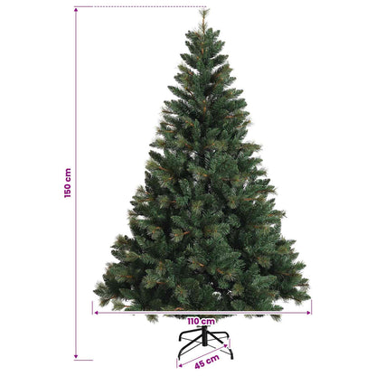 Artificial Hinged Christmas Tree 150 cm 150 LEDs Warm White