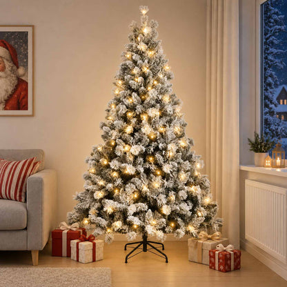 Artificial Hinged Christmas Tree 120 cm 150 LEDs Warm White