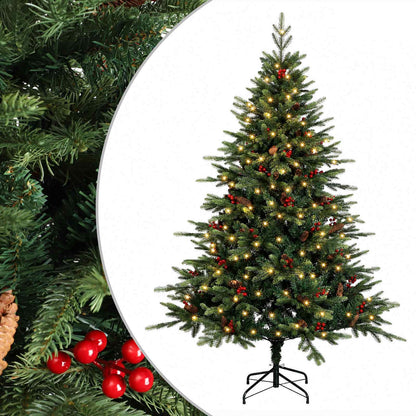 Artificial Hinged Christmas Tree 120 cm 150 LEDs Warm White