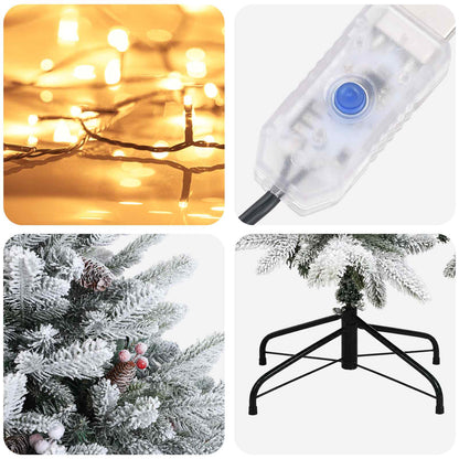 Artificial Hinged Christmas Tree 150 cm 150 LEDs Warm White