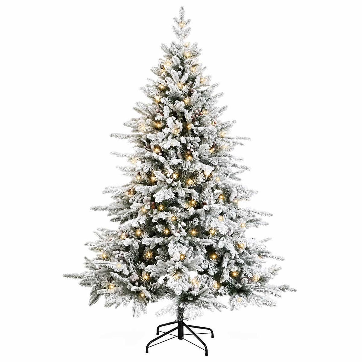 Artificial Hinged Christmas Tree 150 cm 150 LEDs Warm White