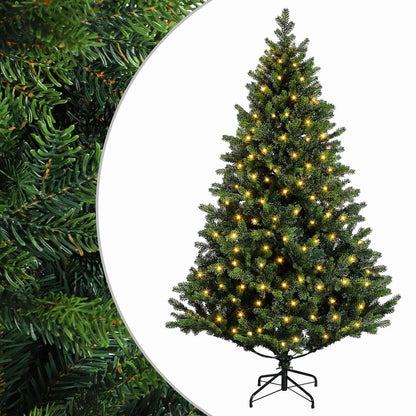 Artificial Hinged Christmas Tree 150 cm 150 LEDs Warm White