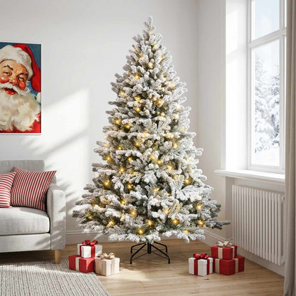 Artificial Hinged Christmas Tree 150 cm 150 LEDs Warm White
