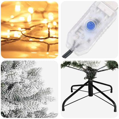 Artificial Hinged Christmas Tree 150 cm 150 LEDs Warm White