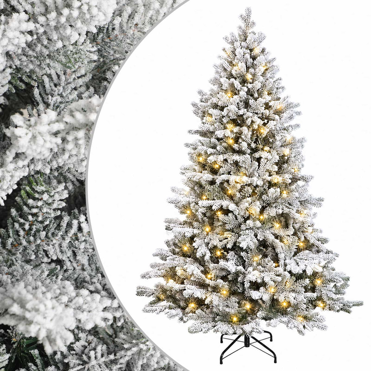 Artificial Hinged Christmas Tree 150 cm 150 LEDs Warm White