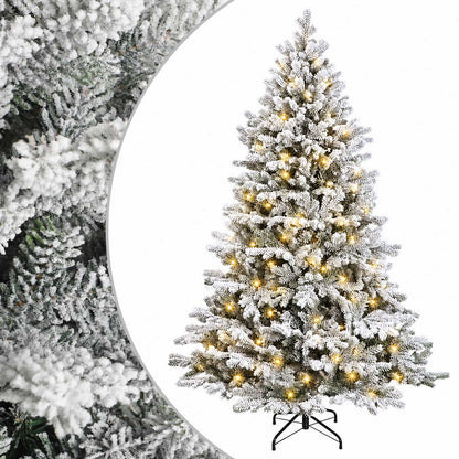 Artificial Hinged Christmas Tree 150 cm 150 LEDs Warm White