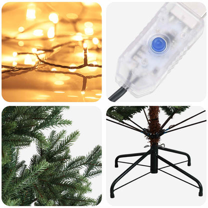 Artificial Hinged Christmas Tree 150 cm 150 LEDs Warm White