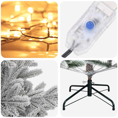 Artificial Hinged Christmas Tree 150 cm 150 LEDs Warm White