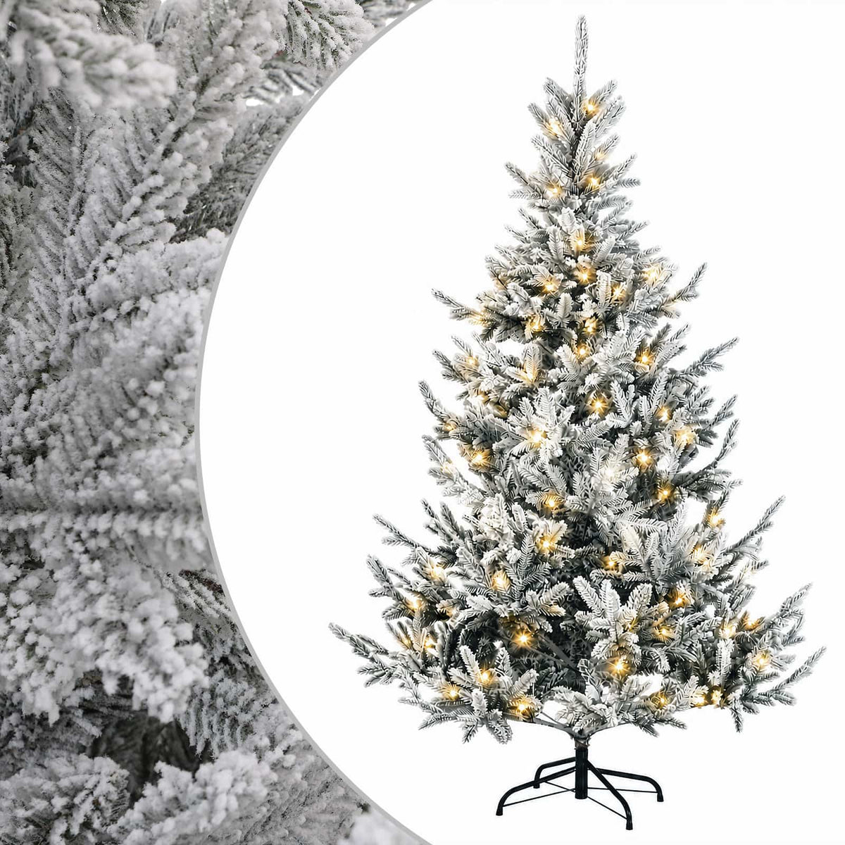 Artificial Hinged Christmas Tree 150 cm 150 LEDs Warm White
