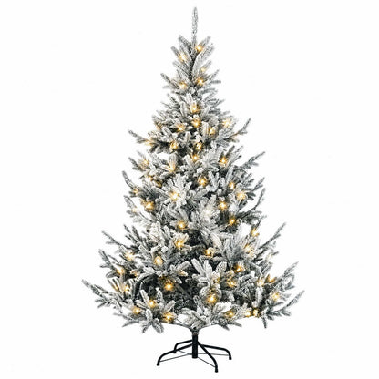 Artificial Hinged Christmas Tree 150 cm 150 LEDs Warm White