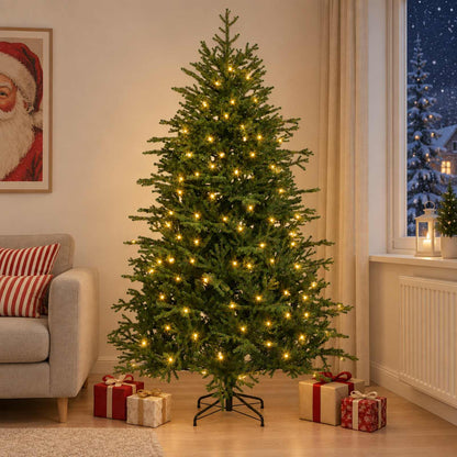 Artificial Hinged Christmas Tree 150 cm 150 LEDs Warm White