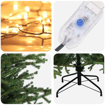 Artificial Hinged Christmas Tree 150 cm 150 LEDs Warm White