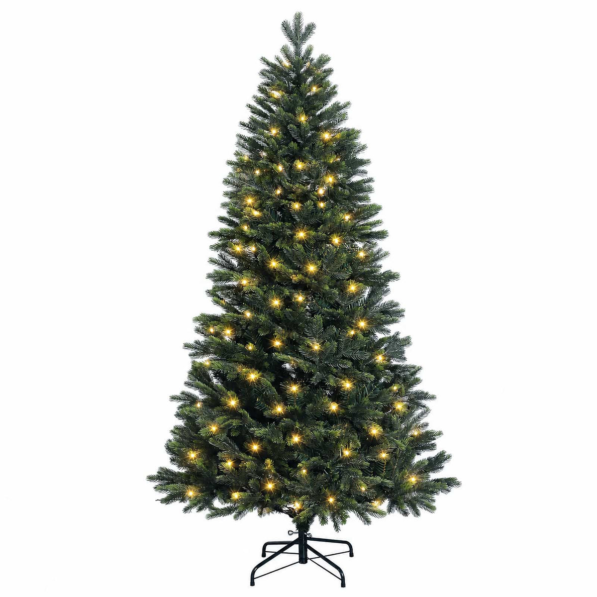 Artificial Hinged Christmas Tree 150 cm 150 LEDs Warm White