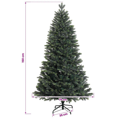 Artificial Hinged Christmas Tree 150 cm 150 LEDs Warm White