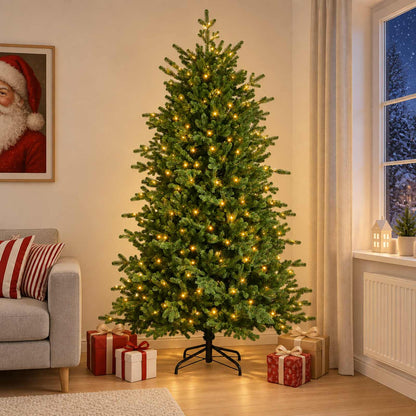 Artificial Hinged Christmas Tree 120 cm 150 LEDs Warm White