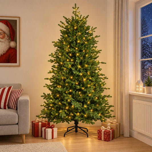 Artificial Hinged Christmas Tree 120 cm 150 LEDs Warm White