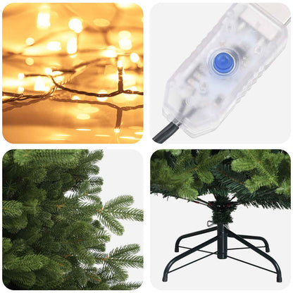 Artificial Hinged Christmas Tree 120 cm 150 LEDs Warm White